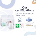 ECO BOOM Diapers, Baby Bamboo Viscose Diapers, Eco-Friendly Natural Soft Disposable Nappies for Infant, Size 3 Suitable for 13 to 22lb (Medium- 74 Count) - Image 3